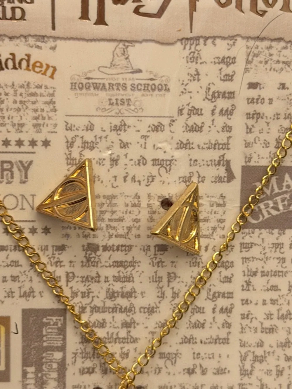 Harry Potter Wizard Earing‎ and Neclace Set